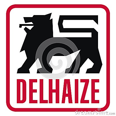 delhaize logo Editorial Stock Photo